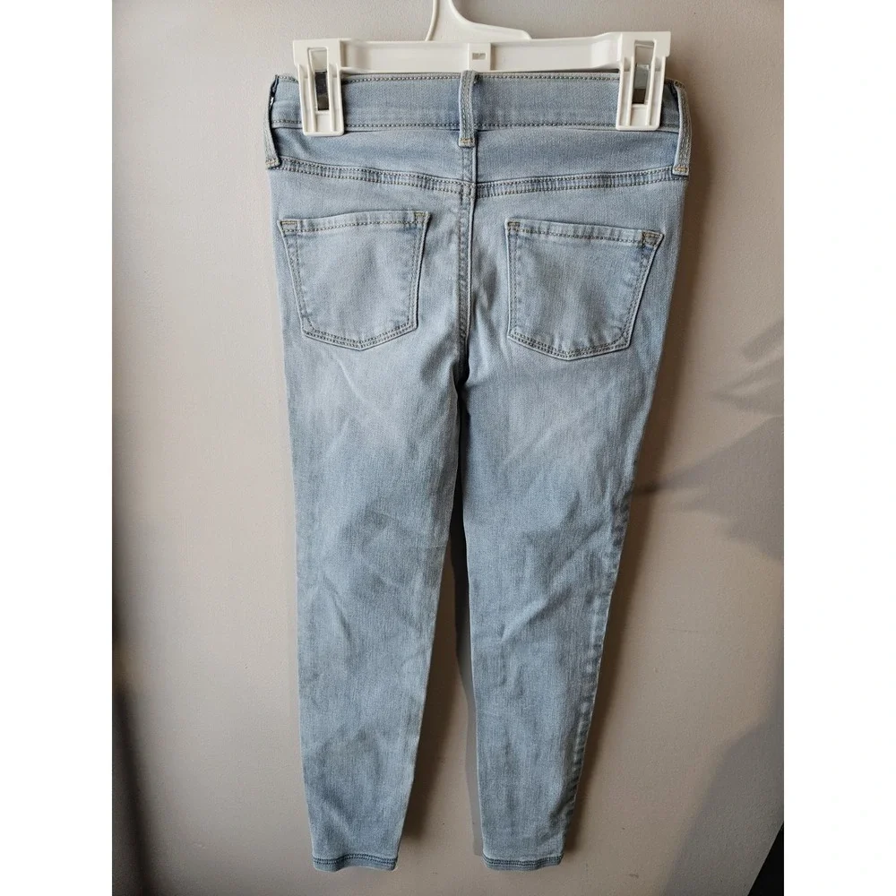 Girls Old Navy Rockstar Super Skinny Jeggings Sz 6 Light Denim‎